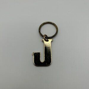 DG-7 Gold-Tone Letter "J" Initial Letter Keychain